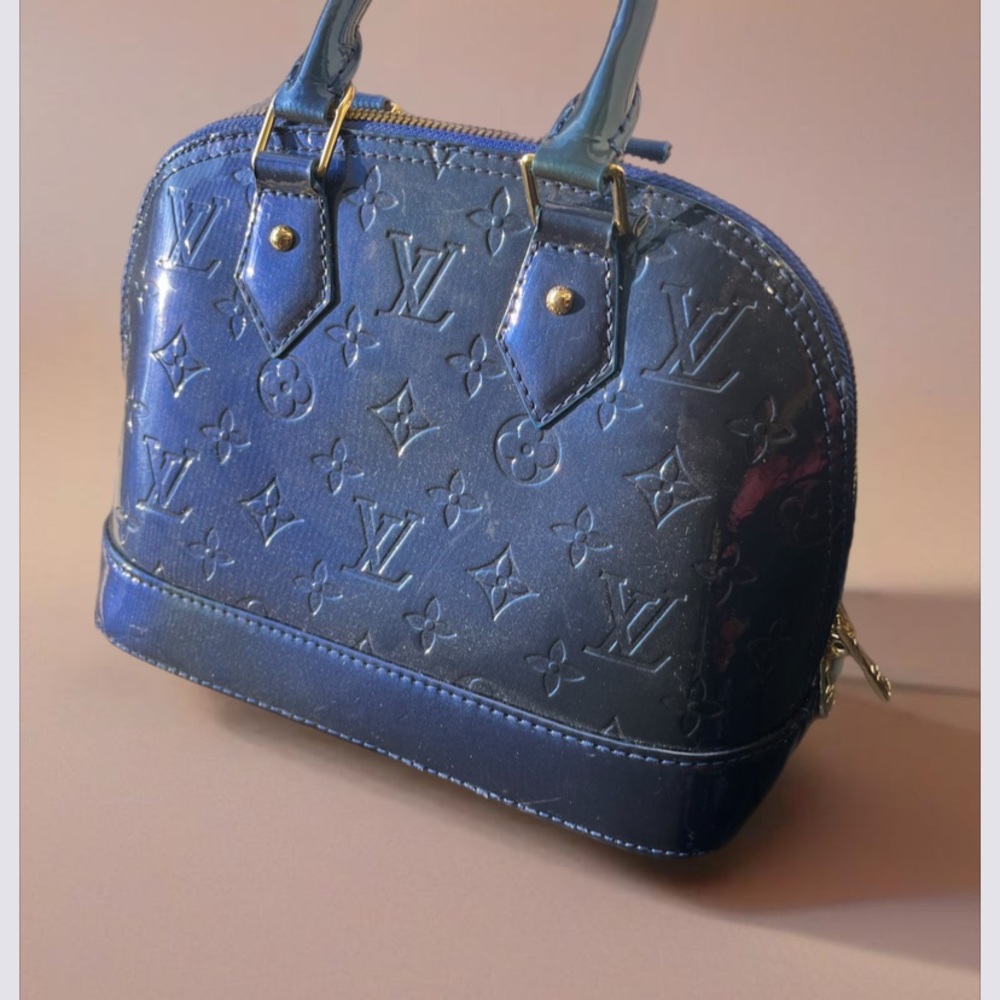 Louis Vuitton Blueberry Monogram Vernis Leather Alma BB Crossbody Bag